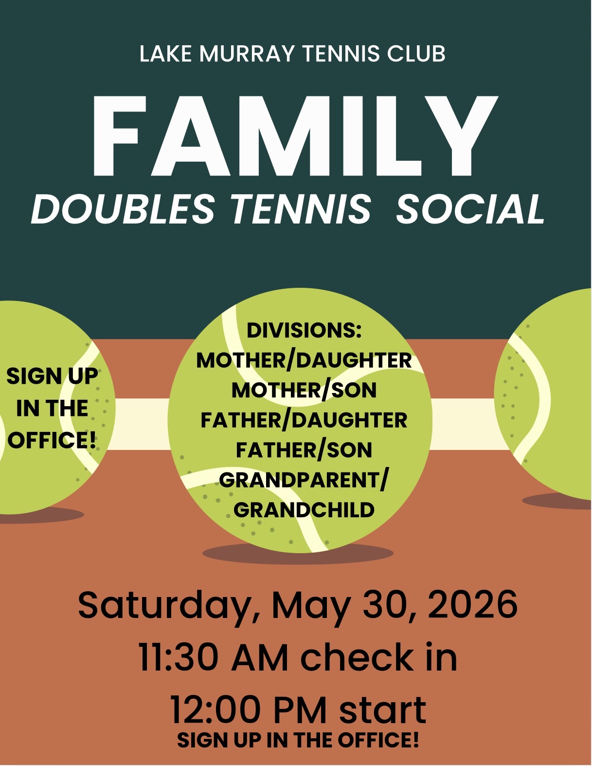 Family Doubles Tennis Social