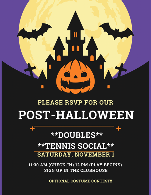 Post-Halloween Doubles Social